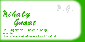 mihaly gnamt business card